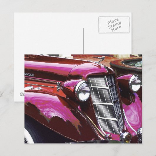 Oldtimer: Auburn Briefkaart (Voorkant / Achterkant)