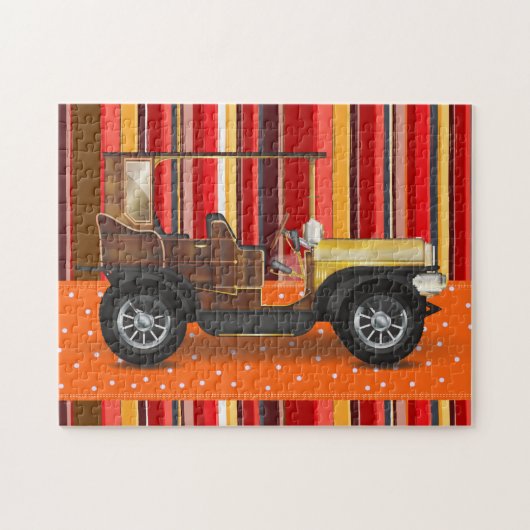 Oldtimer auto legpuzzel (Horizontaal)
