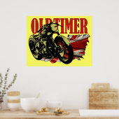Oldtimer Bobber Poster (Keuken)