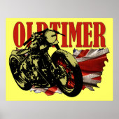 Oldtimer Bobber Poster (Voorkant)