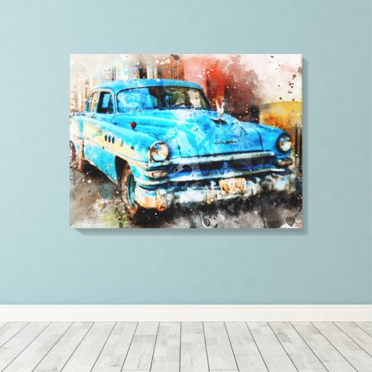 Oldtimer Canvas Afdruk (Insitu (Houten vloer))