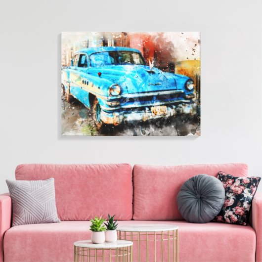 Oldtimer Canvas Afdruk (Insitu (Woonkamer))