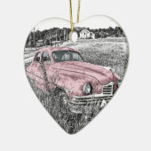 Oldtimer Car Old  Headlight Engine Hood Keramisch Ornament (Links)