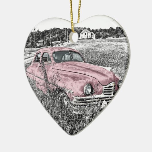 Oldtimer Car Old  Headlight Engine Hood Keramisch Ornament (Links)