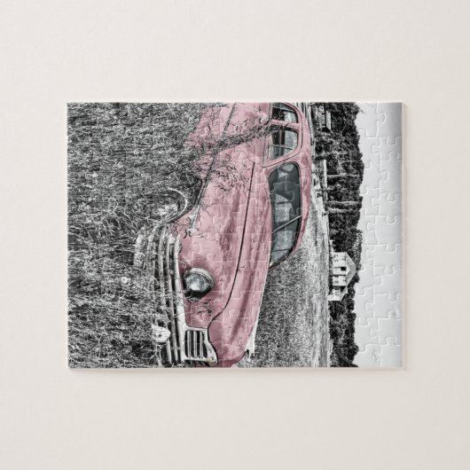 Oldtimer Car Old Headlight Engine Hood Legpuzzel (Horizontaal)