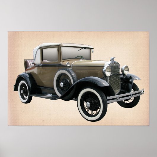 Oldtimer Car Poster (Voorkant)