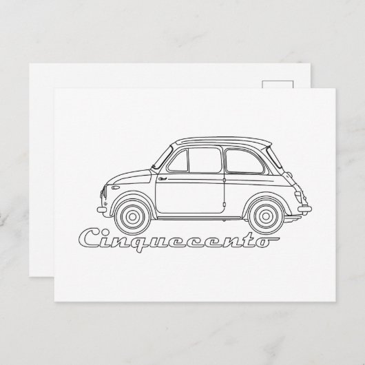 Oldtimer Cinquecento Der PUCH 500 Briefkaart (Voorkant / Achterkant)