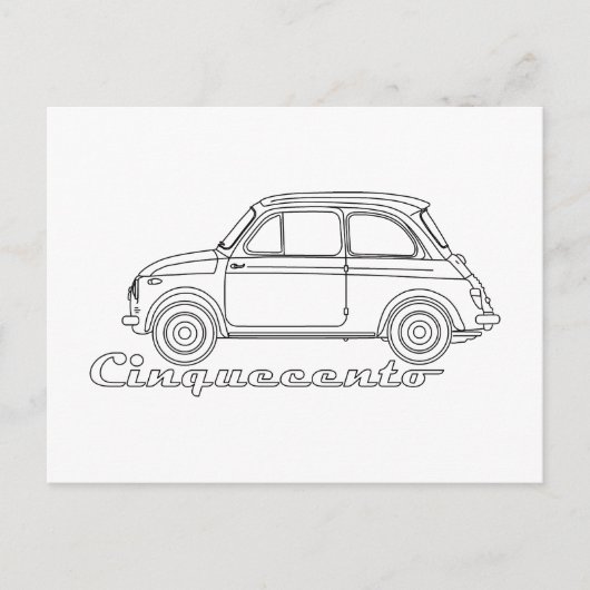 Oldtimer Cinquecento Der PUCH 500 Briefkaart (Voorkant)
