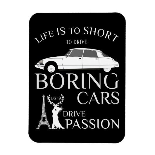 Oldtimer Citroen DS 19 Drive Passion Magneet (Verticaal)