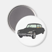 Oldtimer Citroen DS 19 Schwarz Magneet (Voorkant / Achterkant)