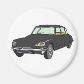 Oldtimer Citroen DS 19 Schwarz Magneet (Voorkant)