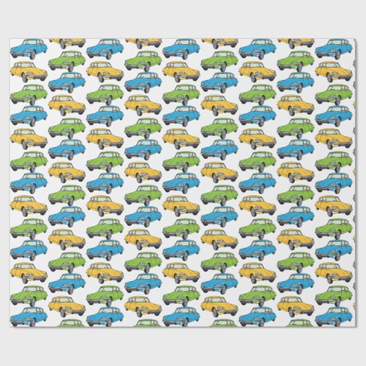 Oldtimer Citroen DS 19 Trio Cadeaupapier (Vlak)