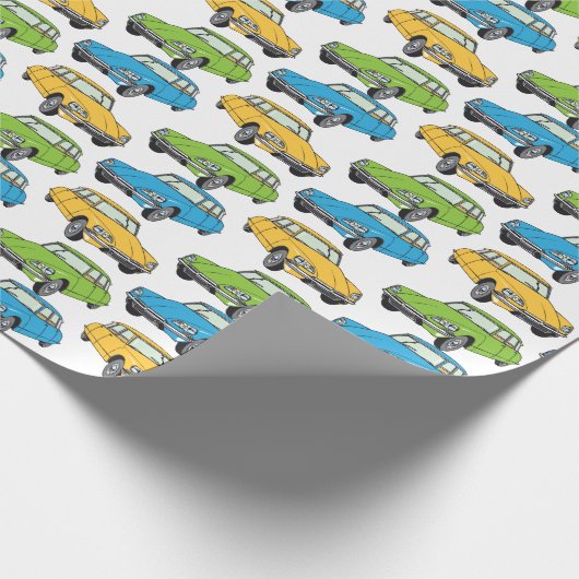 Oldtimer Citroen DS 19 Trio Cadeaupapier (Hoek)