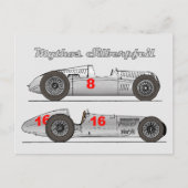 Oldtimer Deutschland 1939 Auto-Union Sielberpfeil Briefkaart (Voorkant)