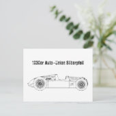 Oldtimer Deutschland Auto Union1939 Sielberpfeil Briefkaart (Staand voorkant)