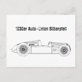 Oldtimer Deutschland Auto Union1939 Sielberpfeil Briefkaart (Voorkant)