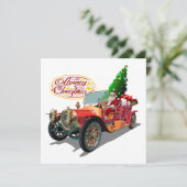 oldtimer feestdagenkaart (Staand voorkant)