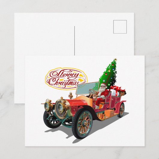 oldtimer feestdagenkaart (Voorkant / Achterkant)