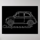 Oldtimer Fiat Cinquecento Der PUCH 500 Poster (Voorkant)