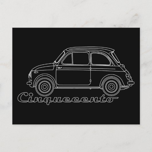 Oldtimer Fiat Cinquecento Der PUCH 500 Postkarte Briefkaart (Voorkant)