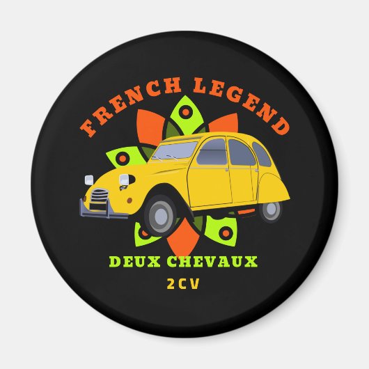 Oldtimer French Legend 2cv Deux Chevaux Magneet (Voorkant)