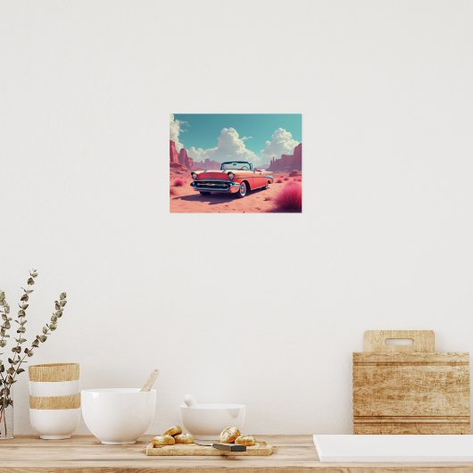 Oldtimer in de woestijn poster (Keuken)