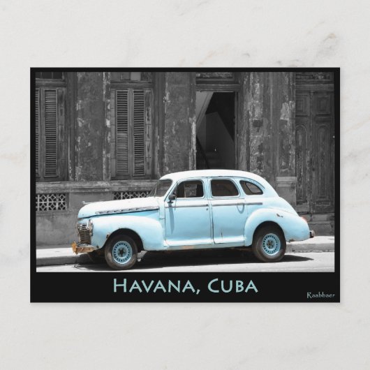 OLDTIMER IN HAVANA BRIEFKAART (Voorkant)