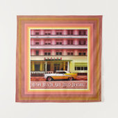 Oldtimer in het Art Deco District, Miami, Florida Wandkleed (Voorkant)