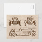 Oldtimer Italien Vintage Maserati 4CS Briefkaart (Voorkant / Achterkant)