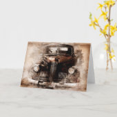 Oldtimer Kaart (Gele Bloem)