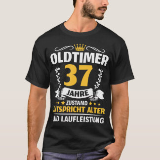 Oldtimer Mann Woman 37 jaar 37th Birthday T-Shirt