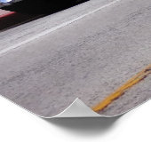 Oldtimer op Ocean Drive Miami Beach Poster (Hoek)