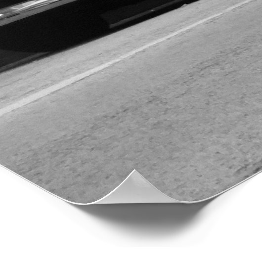 Oldtimer op Ocean Drive Miami Beach Poster (Hoek)