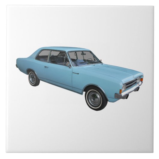 Oldtimer Opel Rekord Tegeltje (Voorkant)