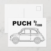 Oldtimer Österreich Steiermark Steyr Puch 500 Briefkaart (Voorkant / Achterkant)