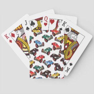 Oldtimer Racende Auto's Pokerkaarten