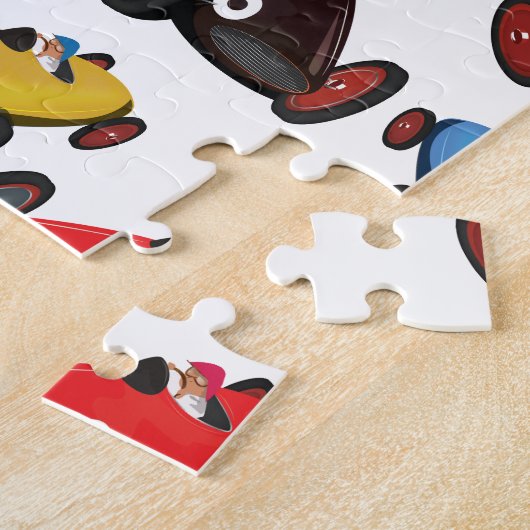 Oldtimer Racerauto's Legpuzzel (Zijkant)