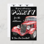Oldtimer Retirement Party Classic Hotrod Car Kaart (Voorkant / Achterkant)