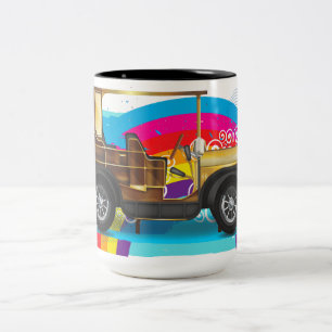 Oldtimer Tweekleurige Koffiemok