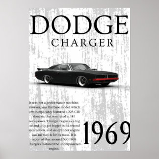 Oldtimer uit 1969 poster