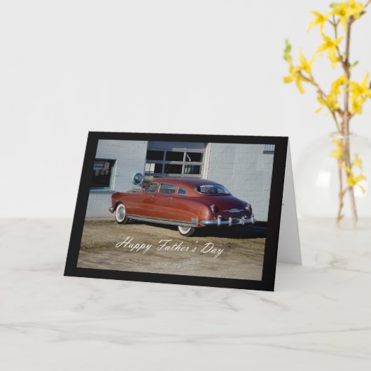 Oldtimer Vaderdag Kaart (Gele Bloem)