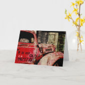 oldtimer verjaardagskaart kaart (Gele Bloem)