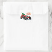 oldtimer vierkante sticker (Tas)