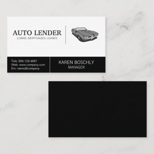 Oldtimer Visitekaartje (Voorkant / Achterkant)