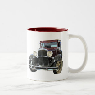 oldtimers tweekleurige koffiemok