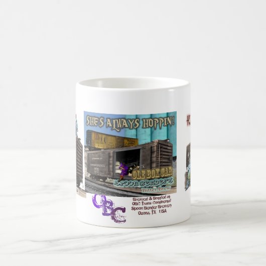 OLE BOX CAR 3 BEER COFFEE MOK (Center)