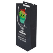 Ole' en Hooray Cute Green Cactus Wijn Cadeautas (Voorkant Gekanteld)