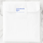 ole Girl - Cornhole Vierkante Sticker (Tas)