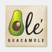 Ole Guacamole Avocado Humor Magneet (Voorkant)