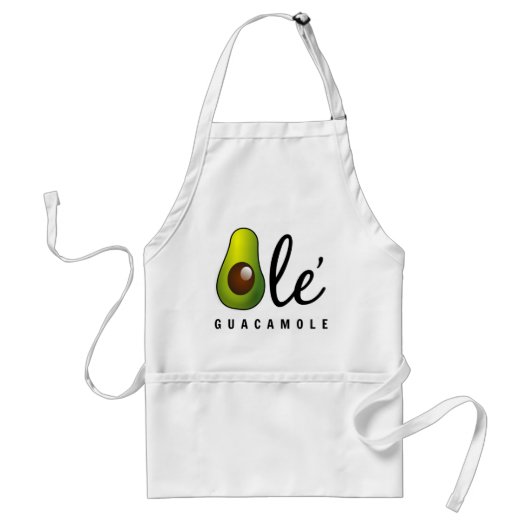 Ole Guacamole Avocado Humor Standaard Schort (Voorkant)